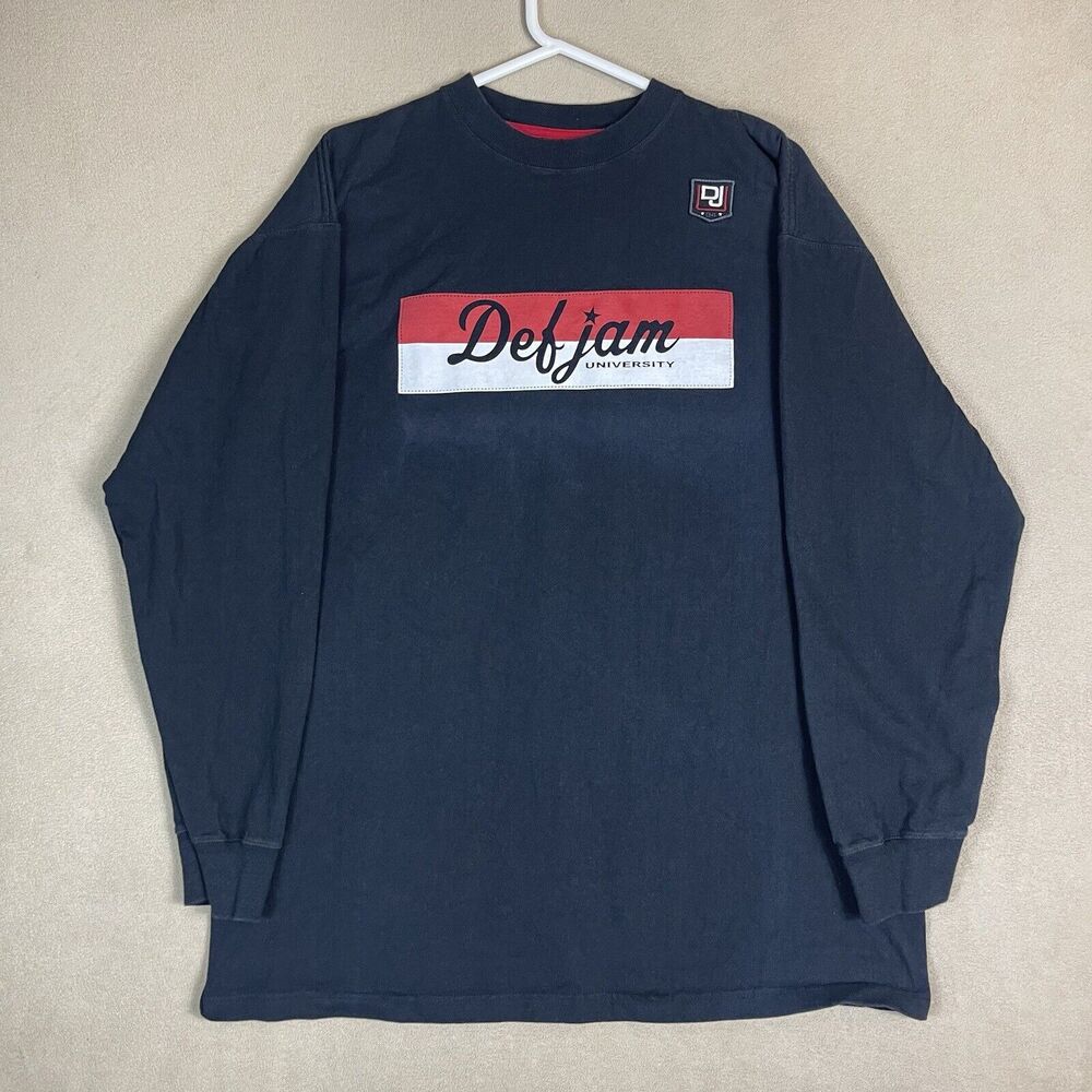 Def Jam Sweater Mens Extra Large Black Vintage University‎ 84' Pullover Adult